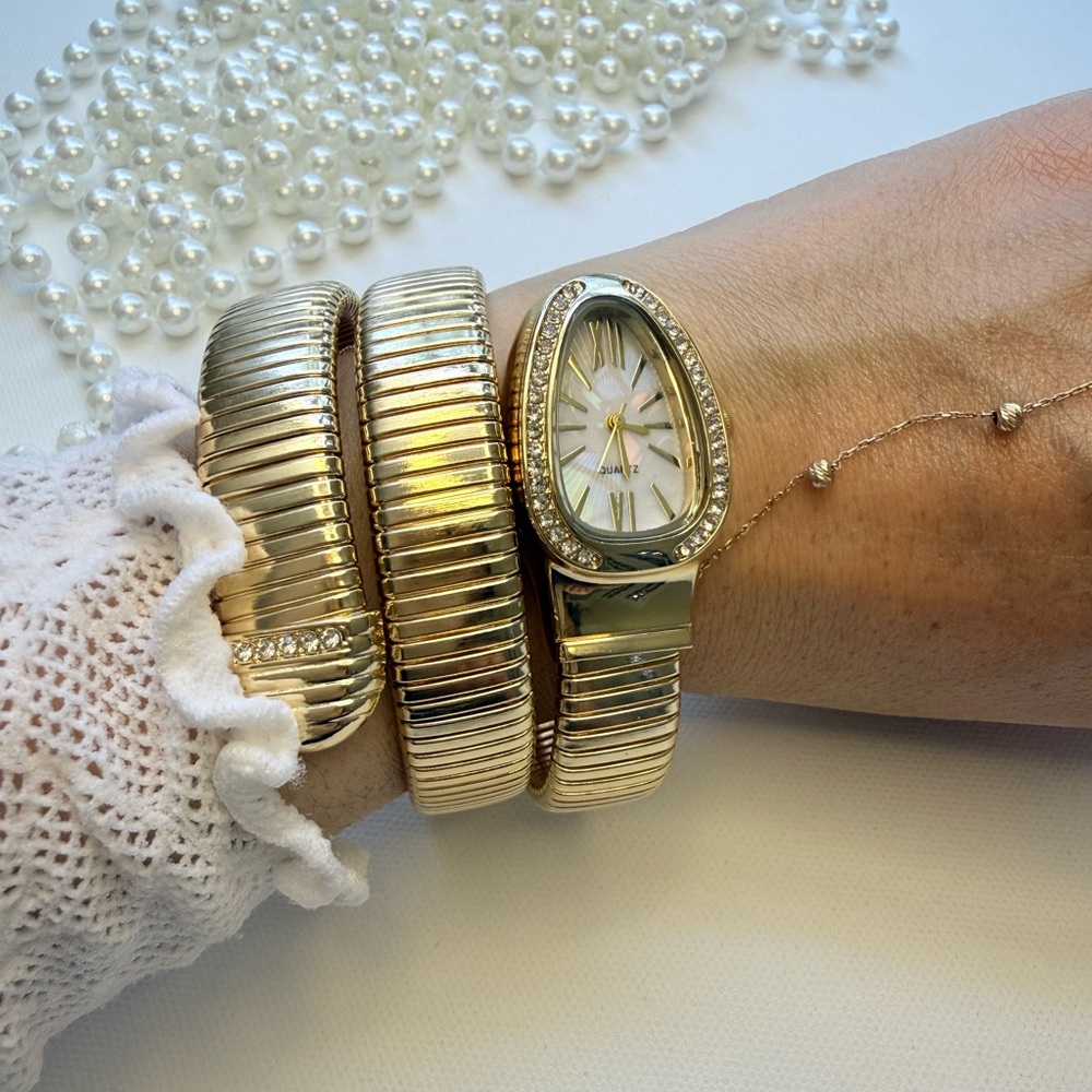 Serpenti Watch Gold and Silver Watch with Bracelet Set - Picture 4 of 5